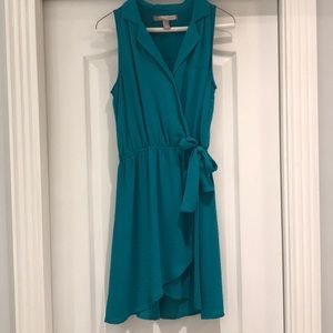 Teal wrap dress